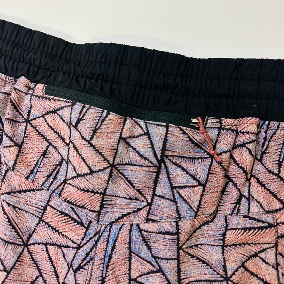 Patagonia Nine Trails Brief Lined Shorts Back Zippered Pocket Dusty Pink Black - Picture 14 of 16